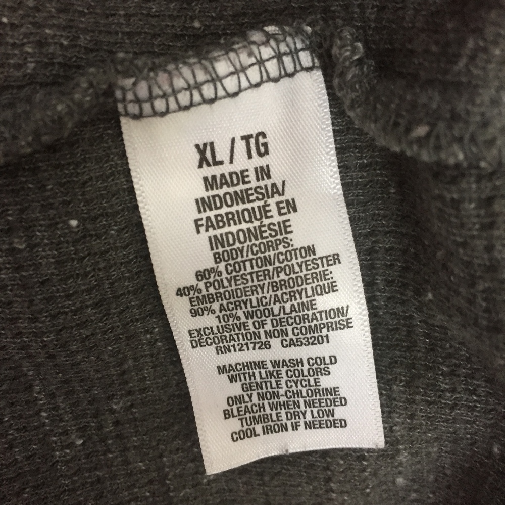Aeropostale XL Shirt Gray Long Sleeve Crew Neck - Picture 7 of 7